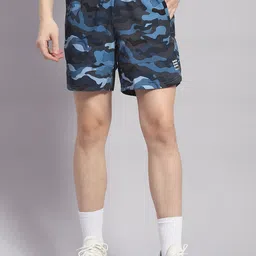 rock.it Men Camouflage Printed Mid-Rise Sports Shorts image 1