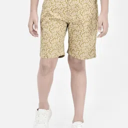 Crimsoune Club Boys Abstract Printed Mid Rise Pure Cotton Shorts-picture-21