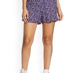 Sera Women Printed Mid-Rise Regular Shorts-image-67