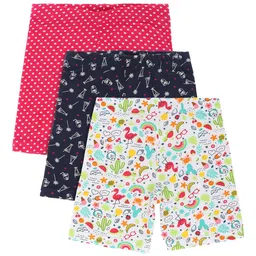 Bodycare Kids Girls Pack of 3 Assorted Floral Printed Shorts-image-27