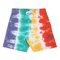 U.S. Polo Assn. Kids Boys Pure Cotton Tie-Dye Printed Shorts image 1