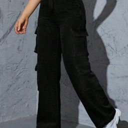 Next One Women Smart Wide Leg High-Rise Clean Look Stretchable Jeans-picture-41