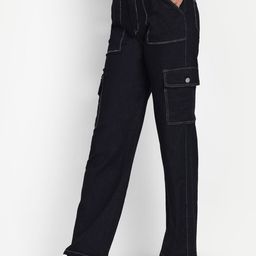 Next One Smart Wide Leg High-Rise Mildly Distressed Stretchable Jeans-picture-10
