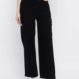 TULIP 21 Women Hottie Straight Fit High-Rise Stretchable Cargo Jeans-picture-10