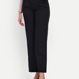 Next One Women Smart Loose Fit High-Rise Pleated Formal Trousers-picture-2