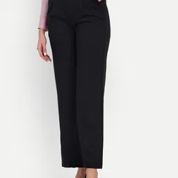 Next One Women Smart Loose Fit High-Rise Easy Wash Pleated Trousers-picture-45