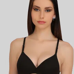 SELFCARE Women Soft Cotton Sinker Solid Deepneck Lighetly Padded T-shirt SN1080N-picture-30