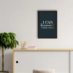 eCraftIndia Blue & Black Motivational Quotes Printed Framed Wall Art-picture-23