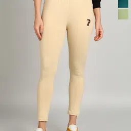 PAAVKI Women Pack Of 3 Printed Slim-Fit Ankle Length Gym Tights-image-95