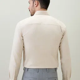 Raymond Men Regular Classic Fit Textured Spread Collar Cotton Formal Shirt image 5