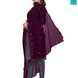Kemza Pack Of 2 Geometric Embroidered Organza Dupatta With Sequinned-picture-22