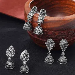 Yellow Chimes Contemporary Jhumkas Earrings-image-50