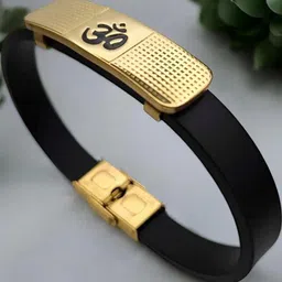 APUNKA D FASHION Black Stainless Steel Bracelet-picture-37