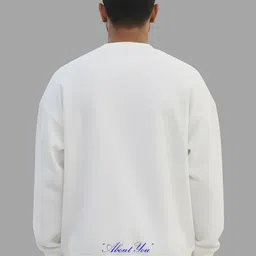 TheBTclub Men Printed Oversized Round Neck Sweatshirt image 2