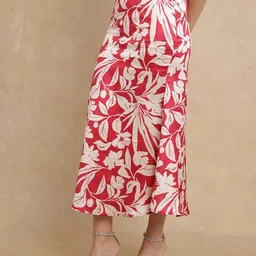 RAREISM Printed Straight Midi Skirt image 2