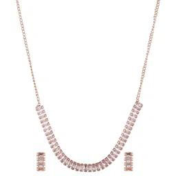 Anouk Women Rose Gold-Plated Brass Jewellery Set image 2