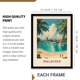 WALLLANE Multicoloured 2 Piece Wood Abstract Wall Paintings image 2