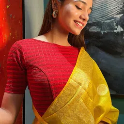 Bindigasm's Advi Woven Design Jacquard Saree Blouse-picture-29