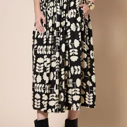 Nomad Lifestyle Floral Printed A-Line Maxi Skirt image 5
