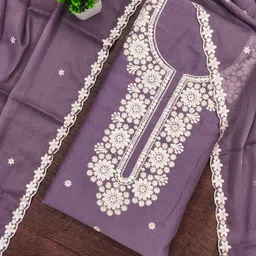 KALINI Women Poly Georgette Embroidered Dress Material-image-39