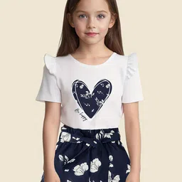 includ INCLUDGirls Floral Printed Short Sleeves Top With Shorts-picture-30