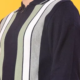 V-Mart Men Striped Pullover image 2