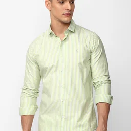 SIMON CARTER LONDON Slim Fit Striped Pure Cotton Casual Shirt-image-7