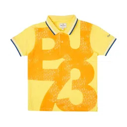 Pepe Jeans Boys Typography Printed Polo Collar Pure Cotton T-shirt-image-52