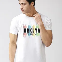 EPPE Men White Typography Printed Applique Slim Fit T-shirt-picture-26