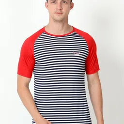 Masculino Latino Plus Men Striped Raglan Sleeves T-shirt-picture-29