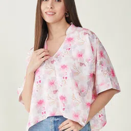 Bitterlime Floral Printed V-Neck Top-picture-10