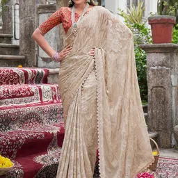 Saree mall Floral Woven Design Embellished Bagru Sarees-picture-11