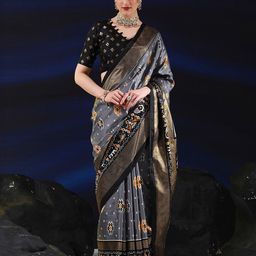 Saree mall Woven Design Zari Pochampally Saree-picture-14