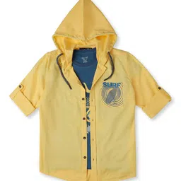 CAVIO Boys Comfort Hood Graphic Printed Cotton Casual Shirt-picture-41