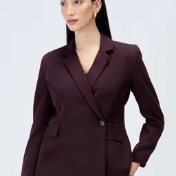 SALT ATTIRE Women Tailored-Fit Single Breasted Blazer-picture-13
