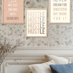 Kotart Brown & White 3 Pieces Wooden Motivational Wall Arts image 4