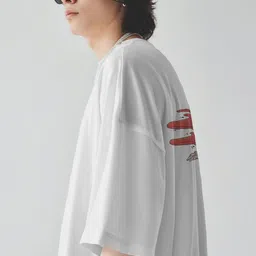 SENO TEX Men Graphic Printed Round Neck Cotton Oversized T-shirt image 4