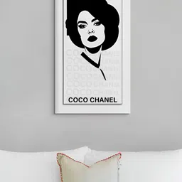 nestroots Black & White Elegant Chanel Face Timeless Poster Canvas Wall Art-image-74