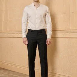 Tasva Men Regular Fit Formal Trouser image 3