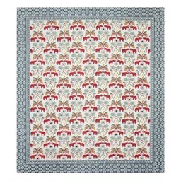 Jinaya's Multicoloured & Multicoloured Ethnic Motifs 210 TC King Bedsheet with 2 Pillow Covers image 5