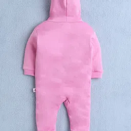 BUMZEE Pack of 2 Girls Printed Hooded Sleepsuit image 4
