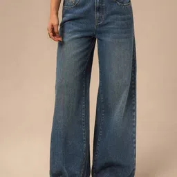ZUYA Women Wide Leg High-Rise Jeans-image-40