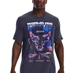 UNDER ARMOUR Project Rock WW Disruption Graphic Printed Short Sleeves Relaxed Fit T-Shirt-picture-29