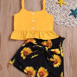 INCLUD Girls Peplum Top With Shorts-picture-11