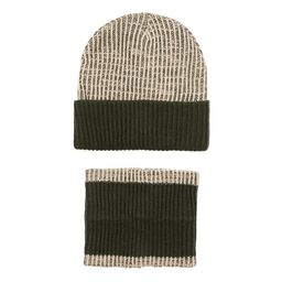 Status Quo Men Self Design Acrylic Beanie & Muffler Set-picture-2
