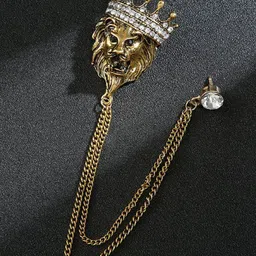 SYGA Men Stone-Studded Brooch-image-19