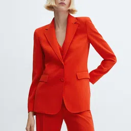 MANGO Smart Casual Notched Lapel Single-Breasted Blazer-image-60