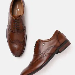 Louis Philippe Men Leather Formal Brogues-image-18