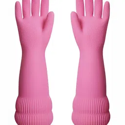 RBGIIT Pink Rubber Garden Cleaning Gloves-picture-37