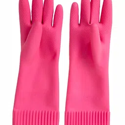RBGIIT Pink Long Sleeves Hand Skin Safety Kitchen Gloves-picture-26